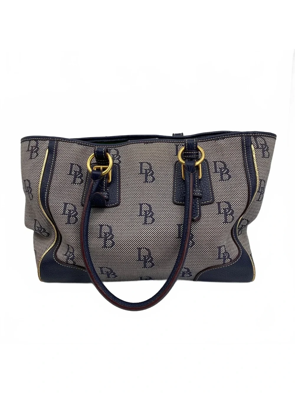 Dooney & Bourke Blue Canvas Leather Shoulder Bag | OS Regular